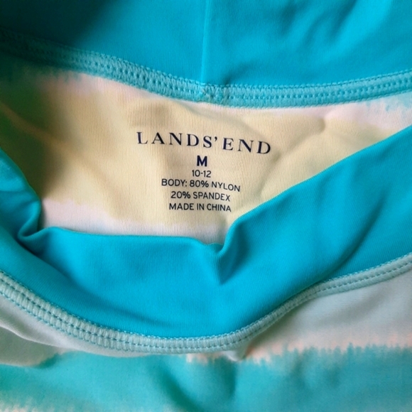 Lands' End girls rashguard swim shirt, size m, 10-12 - Picture 3 of 5